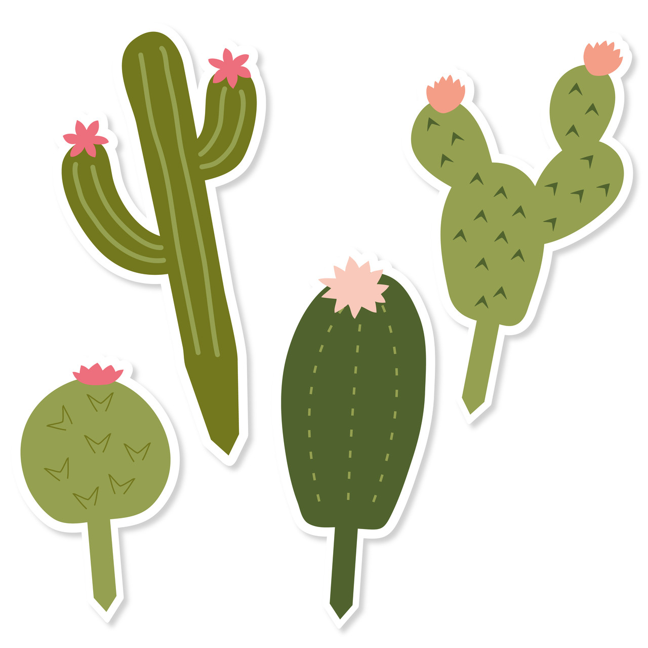 Cactus Cupcake Toppers image regarding Cactus Printable named Cactus Cupcake Toppers